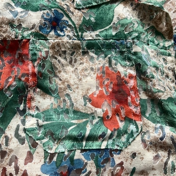 Vintage BonWorth shirt jacket with floral tropical print and cut out Size M - Picture 3 of 9